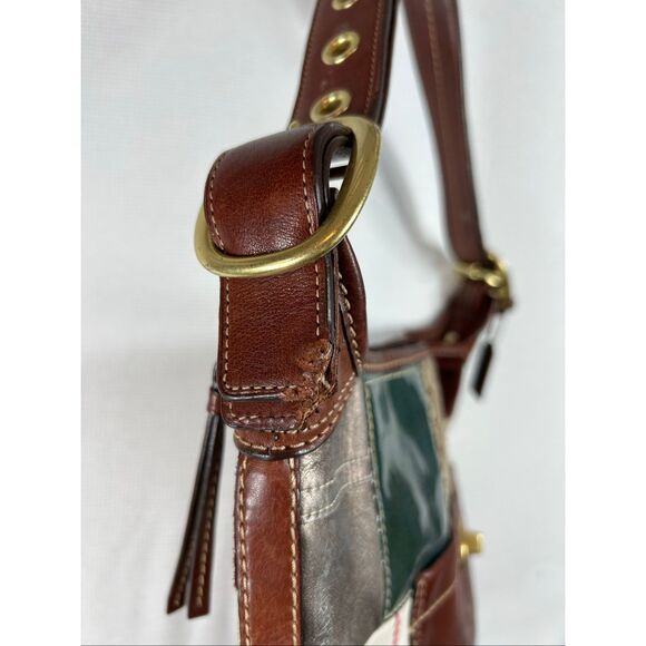 Vtg Coach Bleeker patchwork leather hobo bag 11356 suede signature logo Y2K - Picture 8 of 16